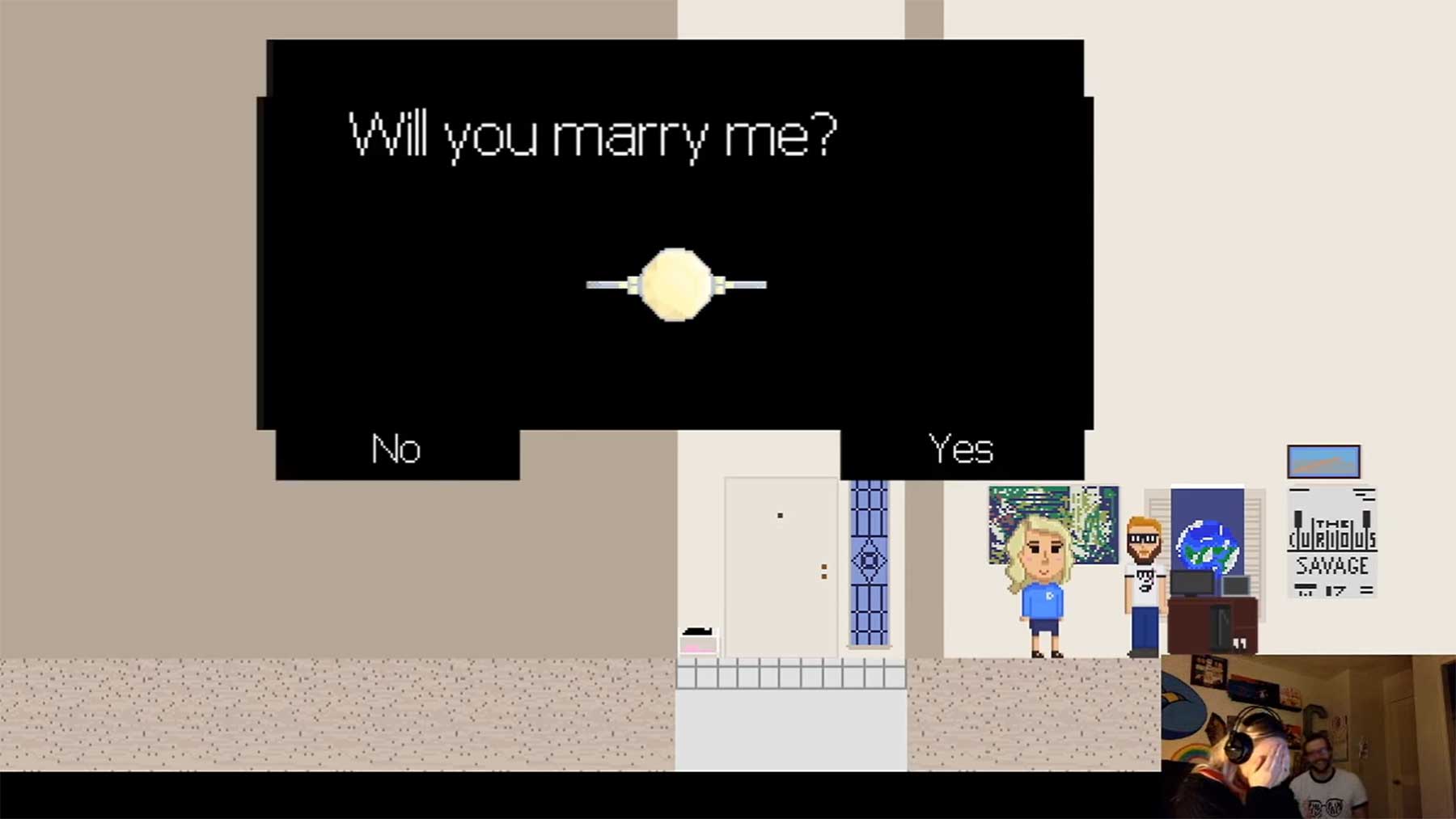 Heiratsantrag mittels selbstprogrammiertem Videospiel heiratsantrag-videospiel 