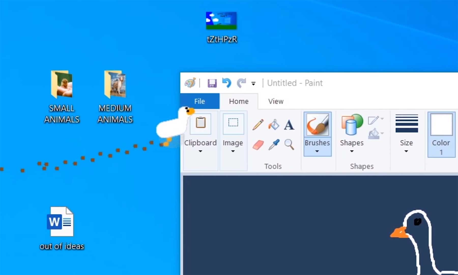 Diese Gans nervt auf eurem Computerbildschirm herum nervige-desktop-gans-interaktiv 