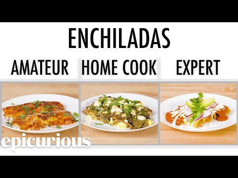 Köche unterschiedlicher Fähigkeitsstufen machen Enchiladas