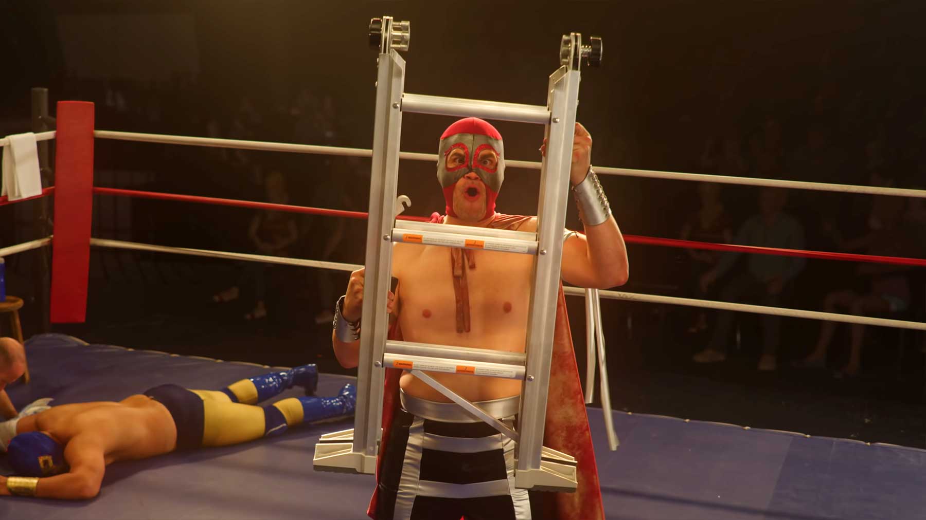 Lustiger Werbespot für das Wrestling-Utensil „The Murphy Ladder“