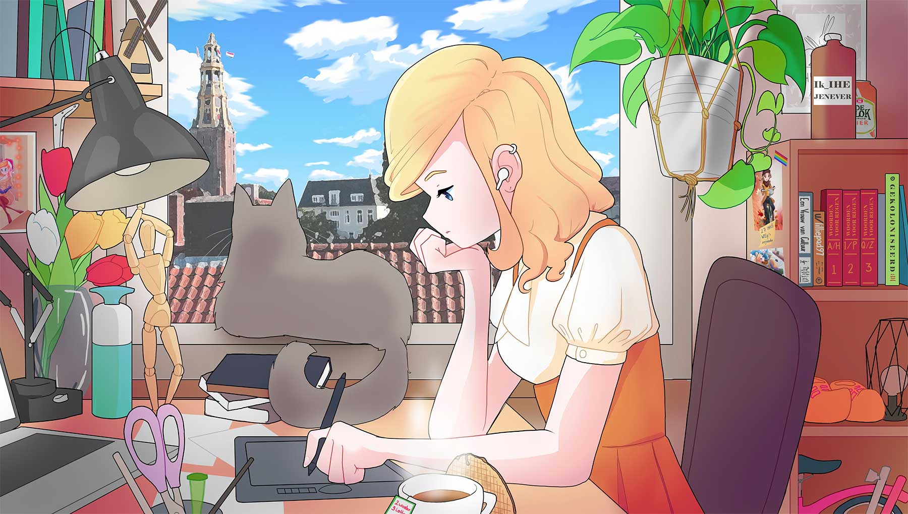 "Lo-Fi Study Girl" mit landesspezifischen Anpassungen Internationale-lo-fi-study-girl-adaptionen_08 