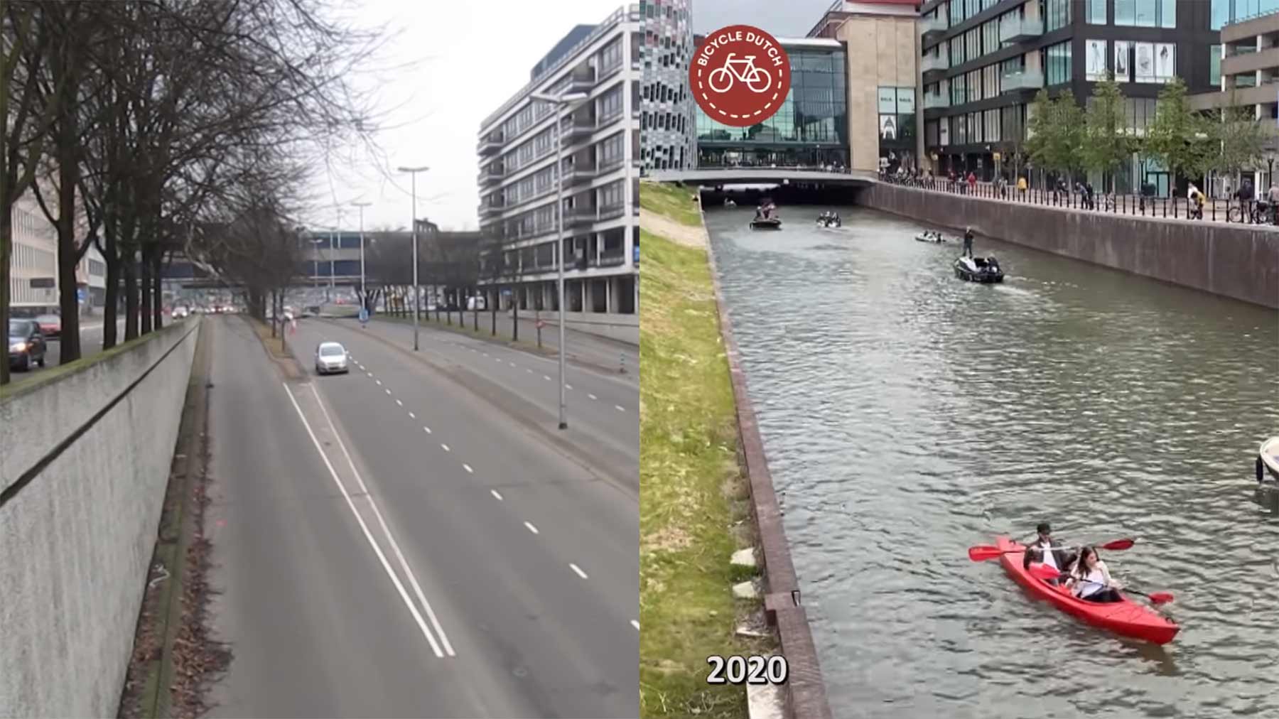 Untergehungsstraße in Utrecht wurde zum Kanal umgewandelt