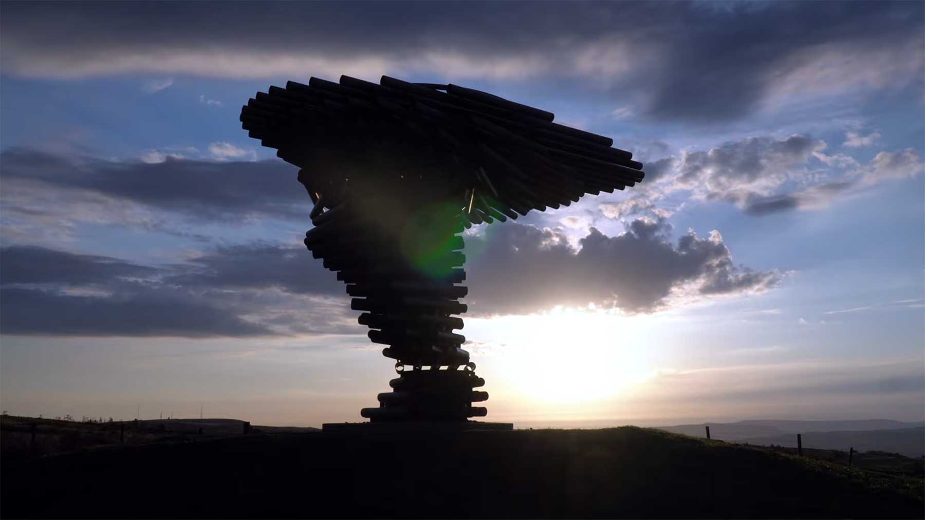 "The Singing Ringing Tree" macht aus Wind Musik windskulptur-Panopticons 