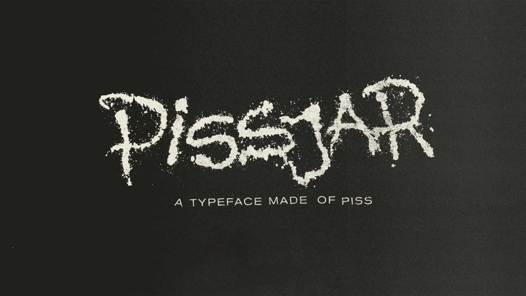 Gepinkelte Schriftart: „Pissjar Sans“