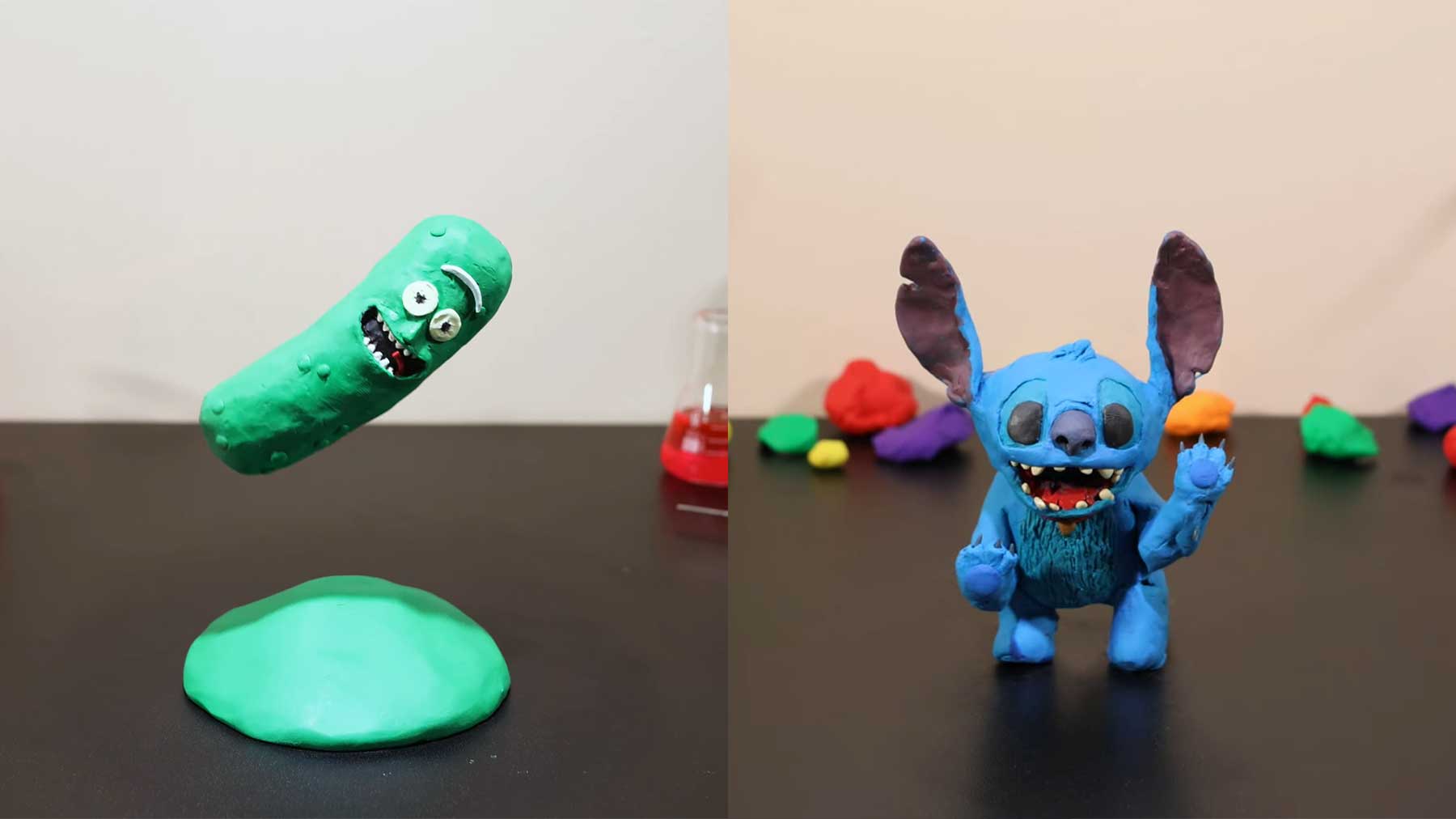 Knet-Stopmotion: The Green & Blue Claymation