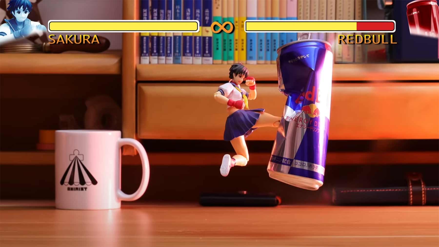 Stopmotion: Street Fighter V vs. Red-Bull-Dose