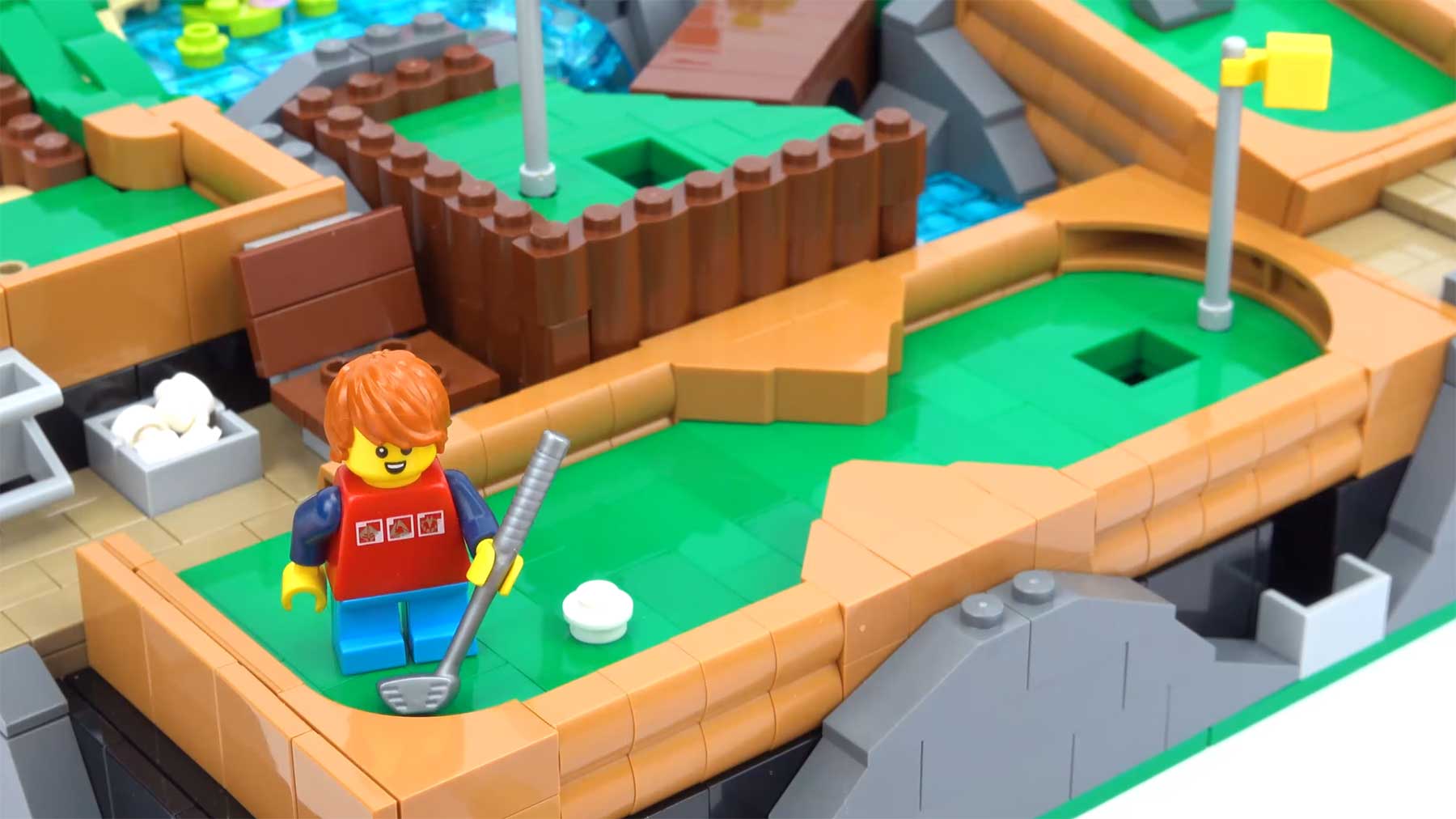 Spielbarer LEGO-Minigolfplatz LEGO-Minigolf-Parkours 