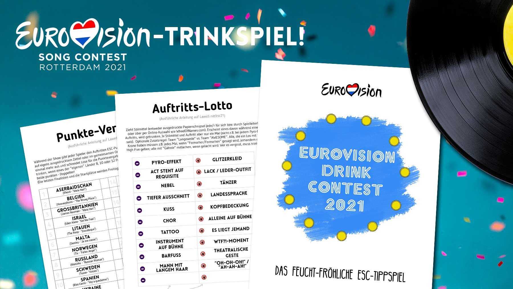 ESC 2021: Trinkspiel & Tippspiel zum Eurovision Song Contest (Online spielbar!) ESC-2021-tippspiel-trinkspiel 
