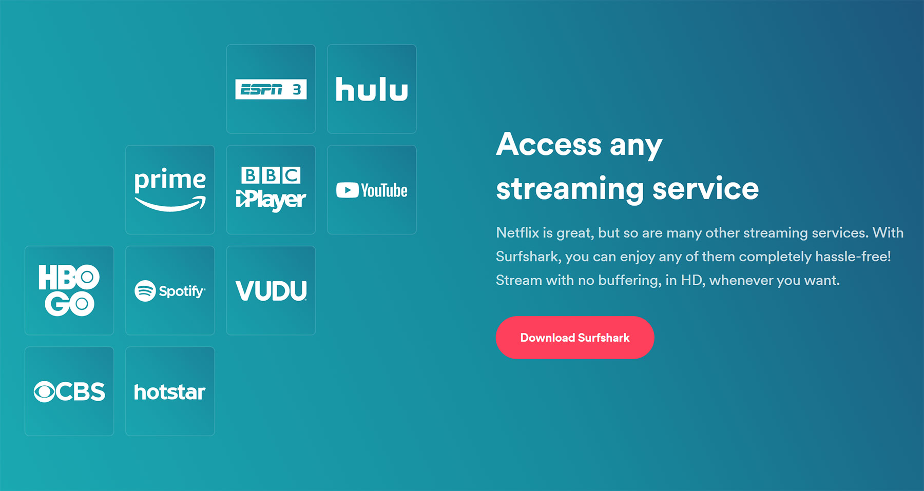 Netflix, Prime Video & Co. aus dem Ausland streamen mit Surfshark VPN streaming_Surfshark-vpn_02 