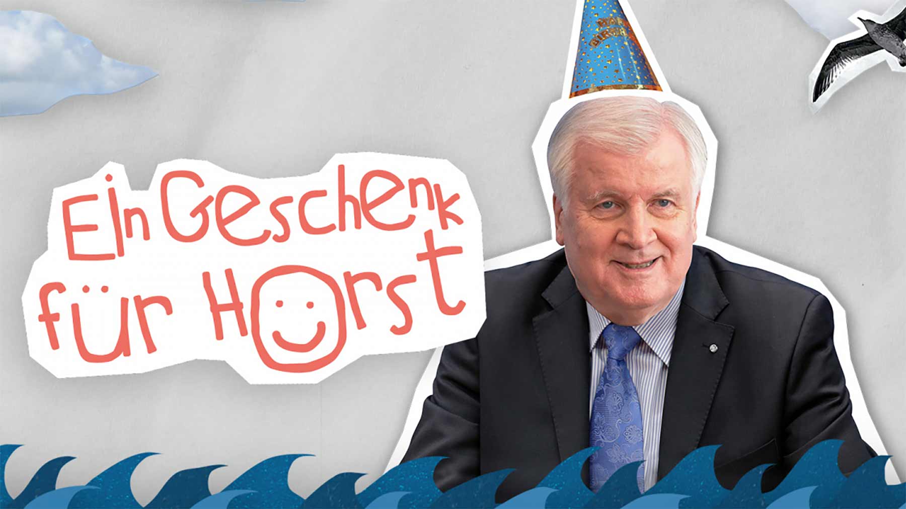 Spende für die Seenotrettung als Geburtstagsgeschenk für Horst Seehofer Ein-Geschenk-fuer-Horst 