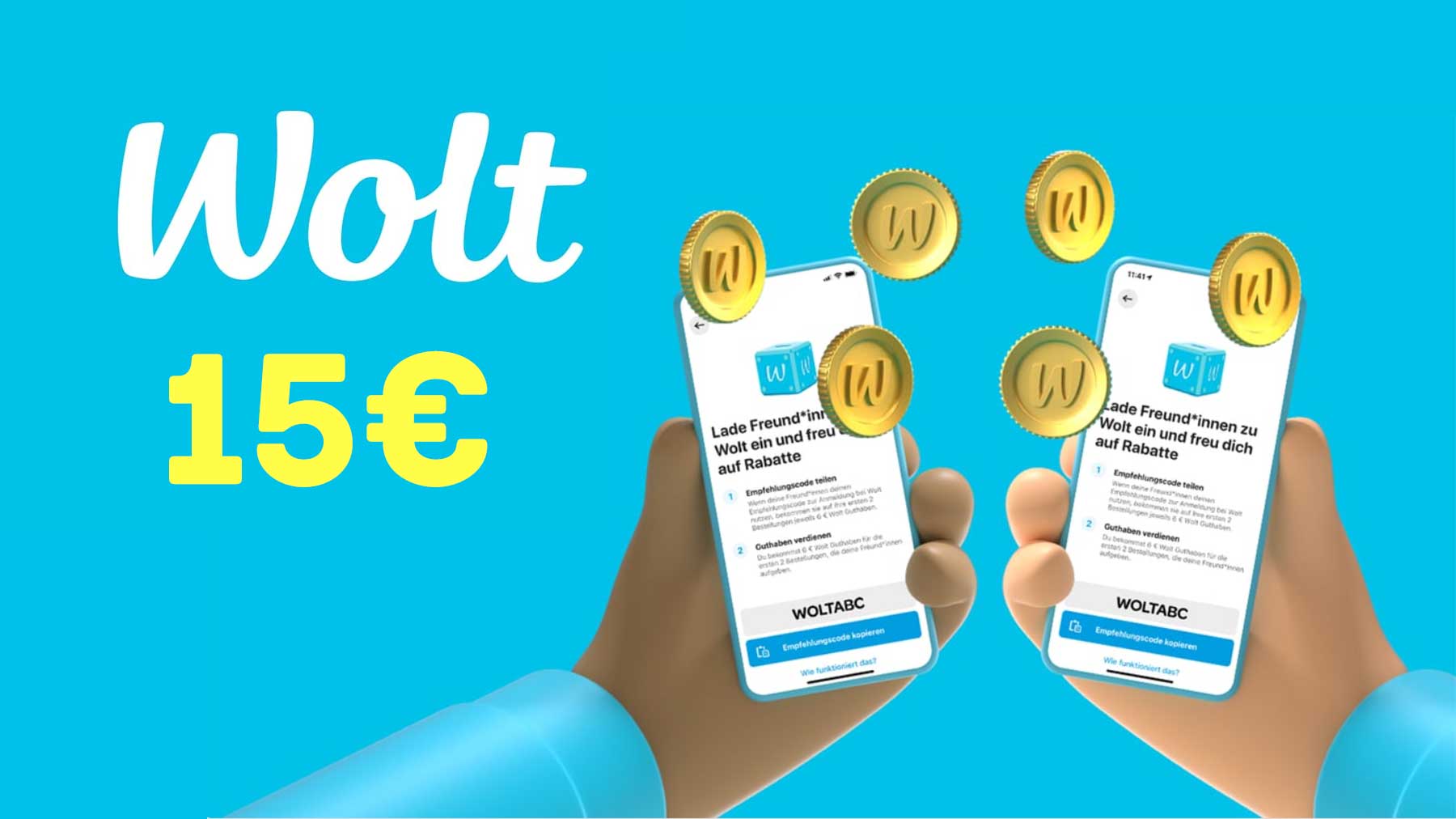 Wolt Gutscheincode: 15 Euro Rabatt für die Lieferando-Alternative! WOLT-15-euro-gutscheincode 