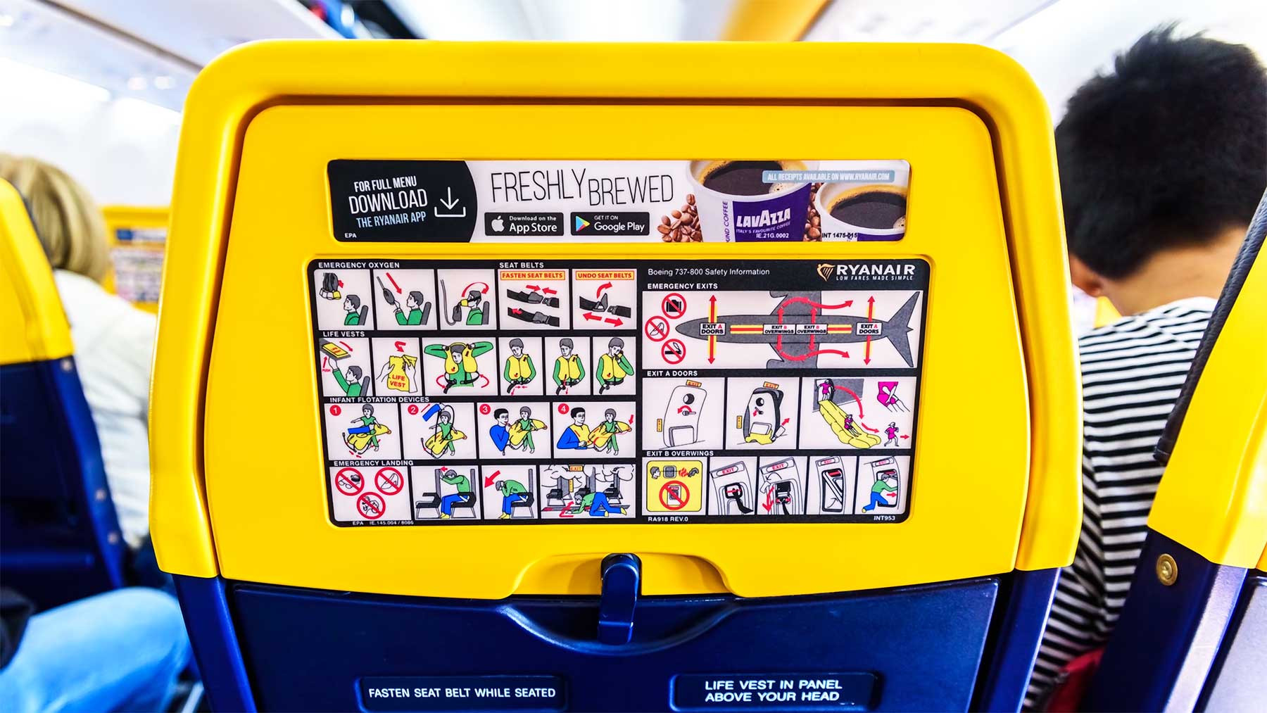 Das Design der Sicherheitshinweise von Ryanair ist ziemlich seltsam…