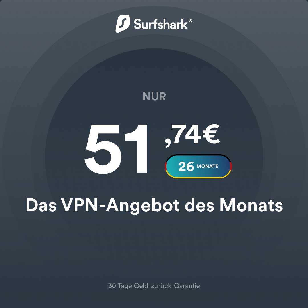Exklusives Deutschland-Angebot: Surfshark VPN für 1,99 Euro pro Monat! surfshark-angebot-vpn-monat 