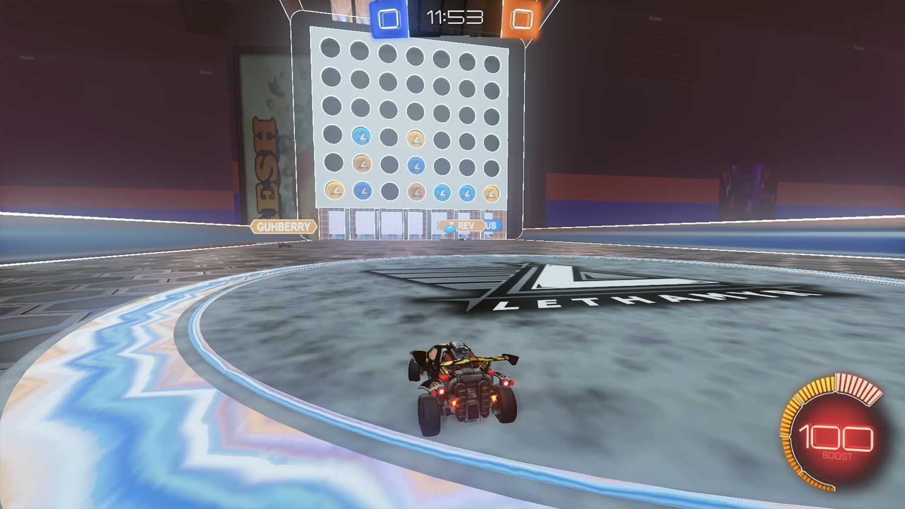 „4 gewinnt“ in „Rocket League“ spielen