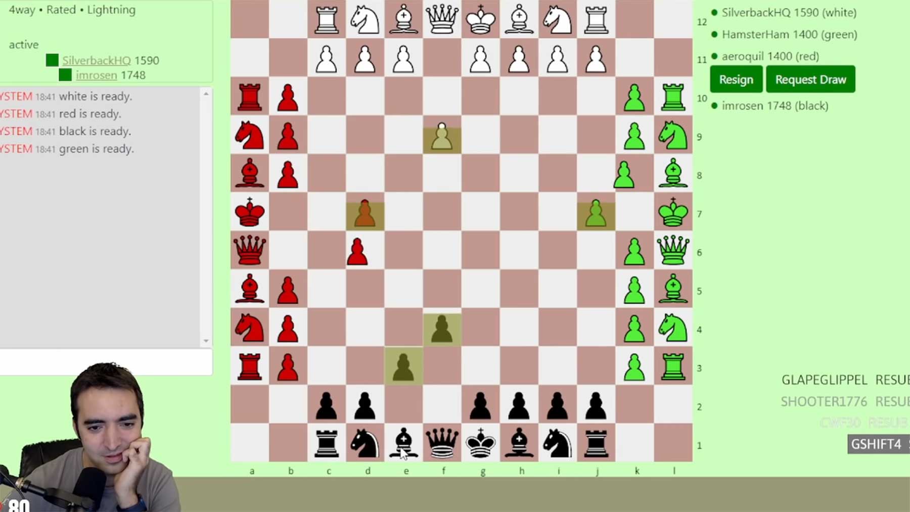 Schach mit 4 Spieler*innen gleichzeitig spielen - Alle gleichzeitig  gegeneinander