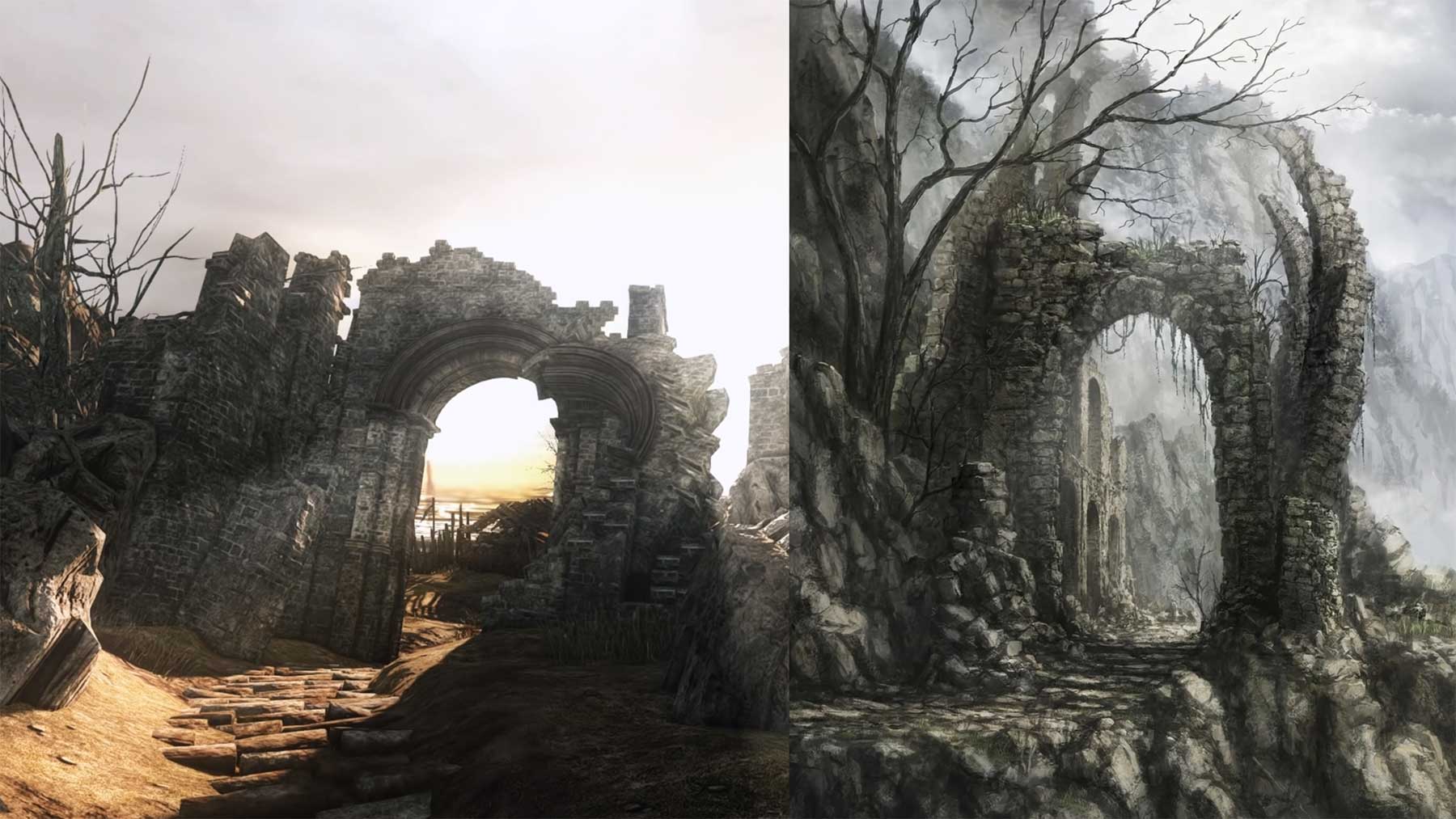 Dark Souls 2: Concept Art vs. Umsetzungen im Spiel