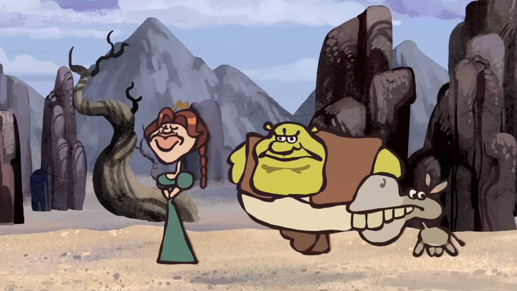 Animierte Zusammenfassung des „Shrek“-Filmes