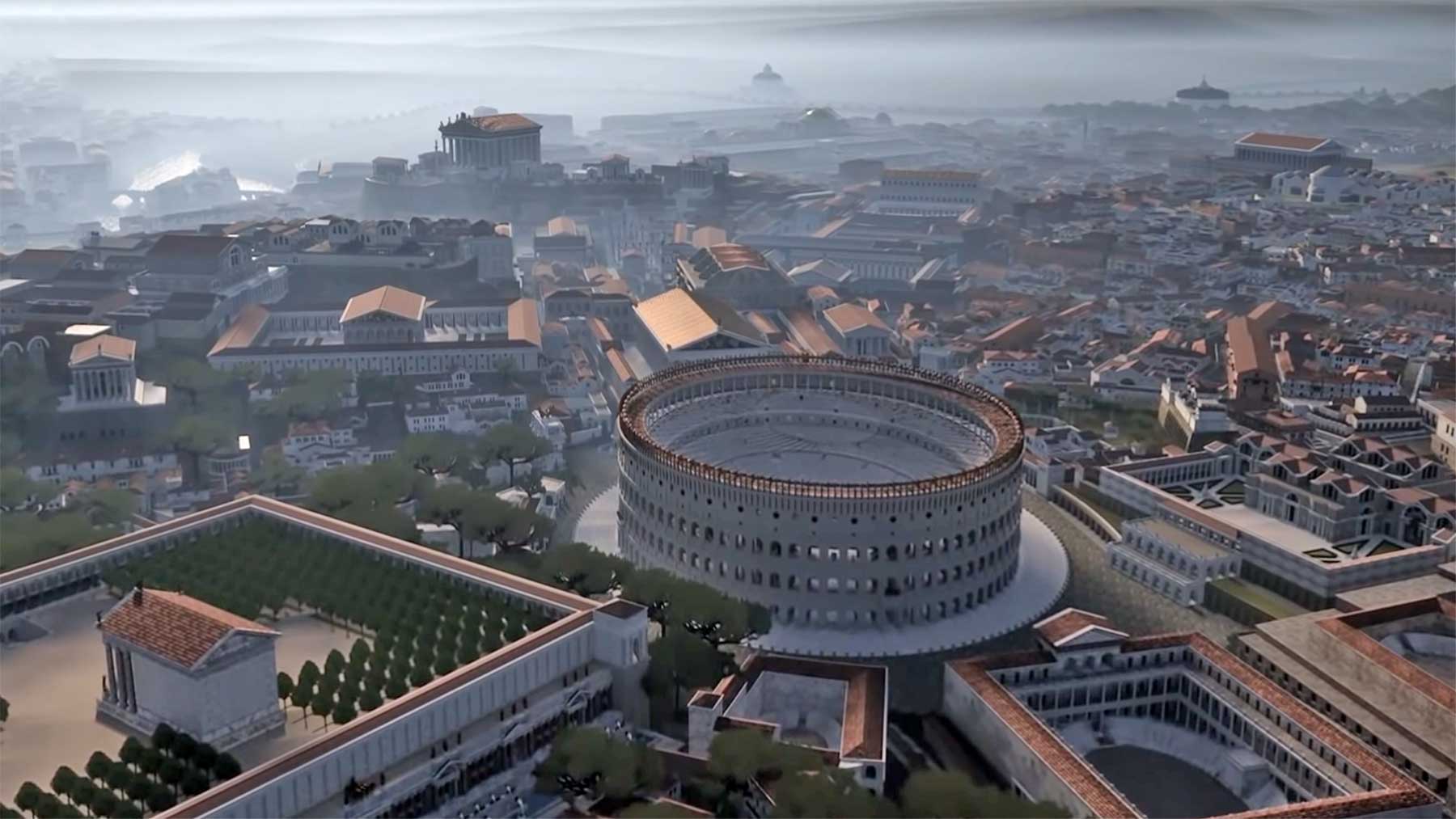 8-minütiger Flug über das antike Rom in 3D