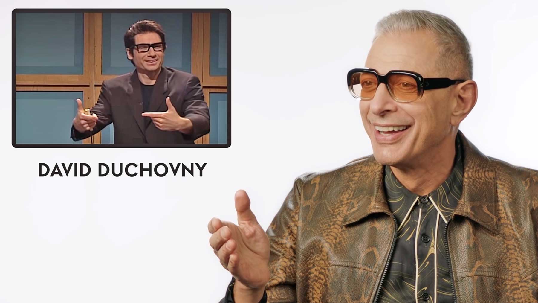 Jeff Goldblum reagiert auf Leute, die Jeff Goldblum nachmachen Jeff-Goldblum-reagiert-auf-Jeff-Goldblum-imitationen 