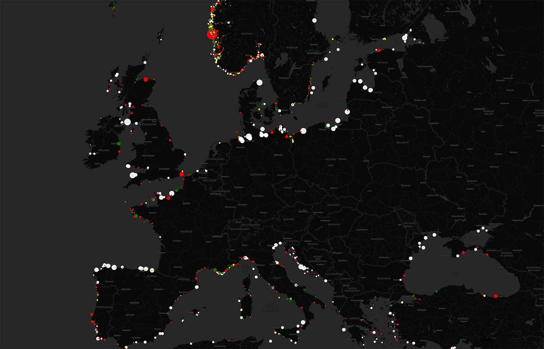 Weltkarte mit allen Leuchttürmen: "Lighthouse Map" weltkarte-mit-leuchttuermen 