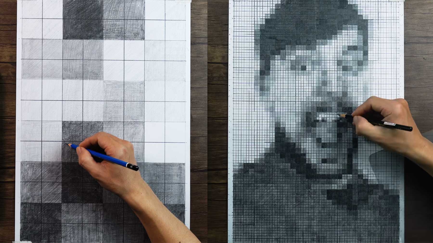 Portrait-Zeichnung erhält immer mehr Pixel Pixelbild-zeichnen-portrait 