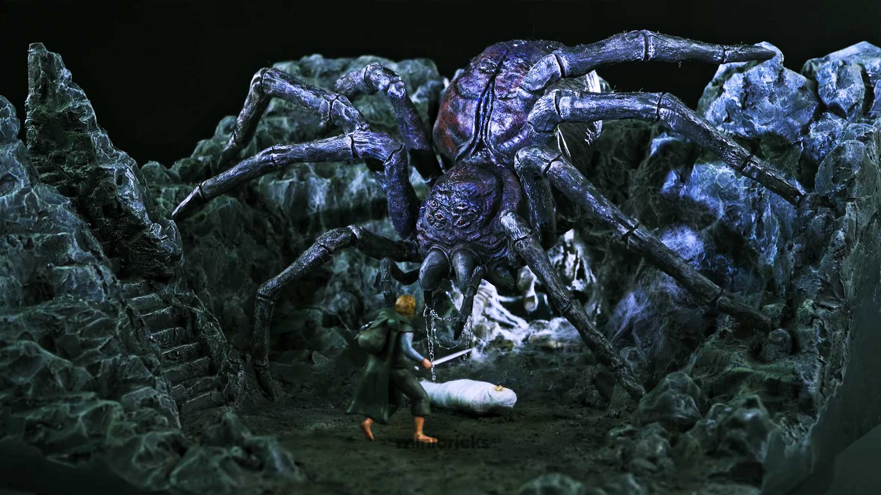 „Der Herr der Ringe“-Riesenspinnen-Diorama