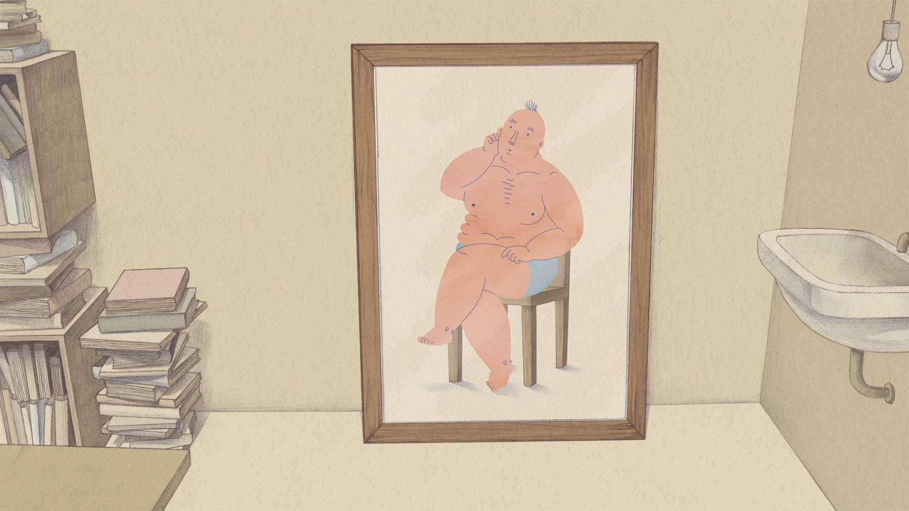 Philosophische Animation: "Man on the Chair" Man-on-the-chair-animierter-kurzfilm 