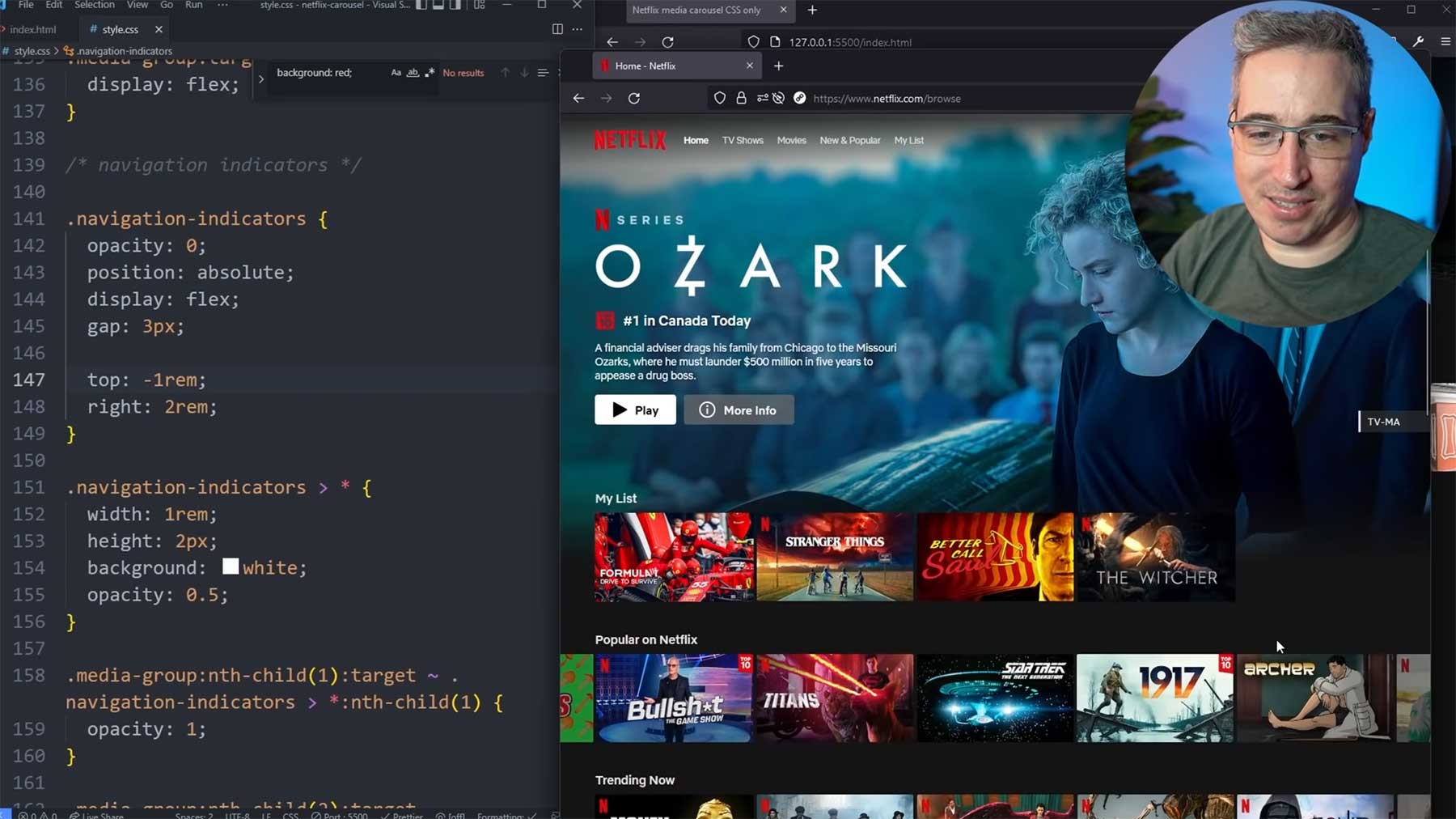 Kann man die Netflix-Oberfläche nur mit CSS nachbauen?