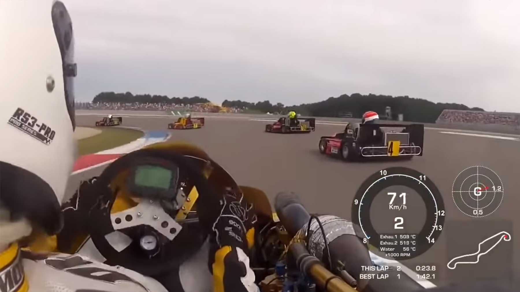 POV-Fahrt mit einem Superkart