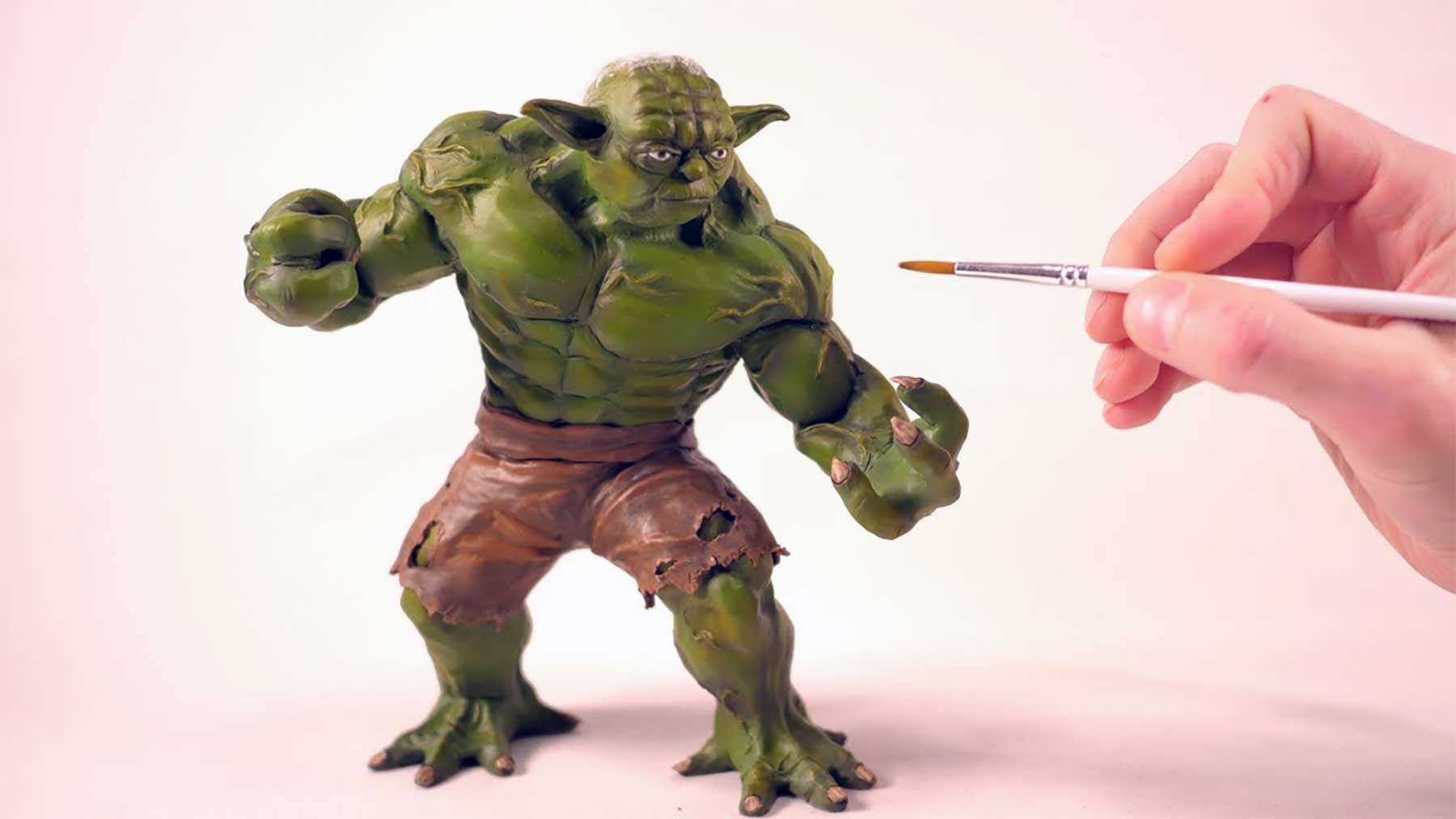 Yoda-Hulk aus Knete