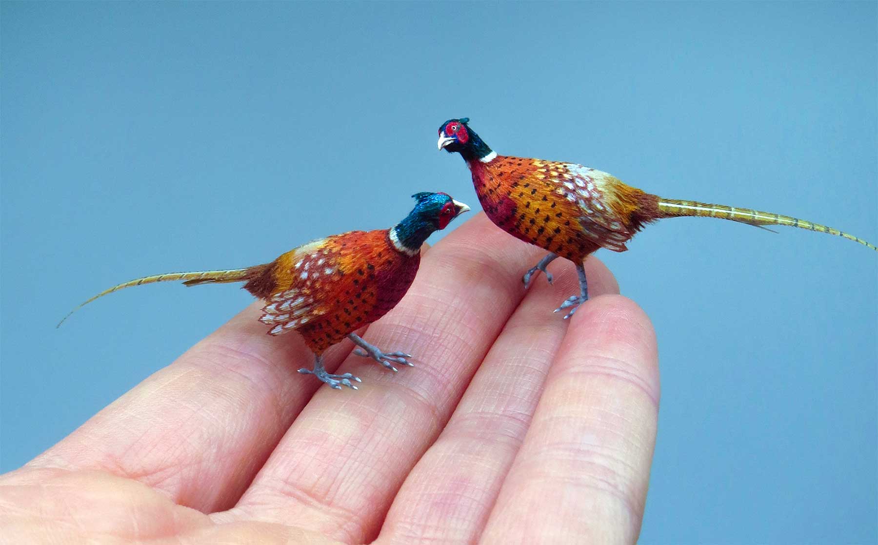 Tier-Miniatur-Skulpturen von Fanni Sandor