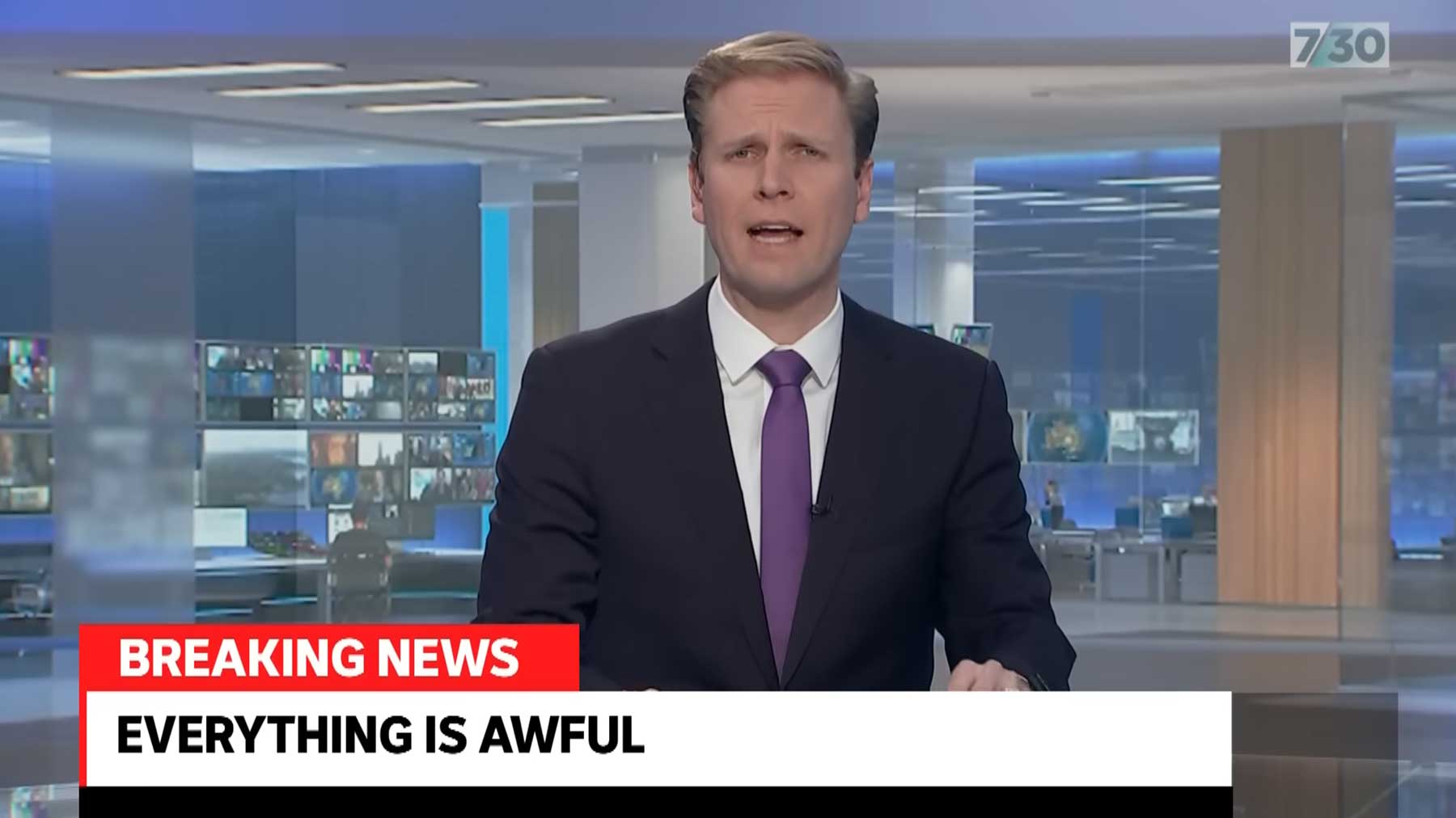 „The Awful News“-TV-Nachrichten sagen, wie es ist: Alles kacke!