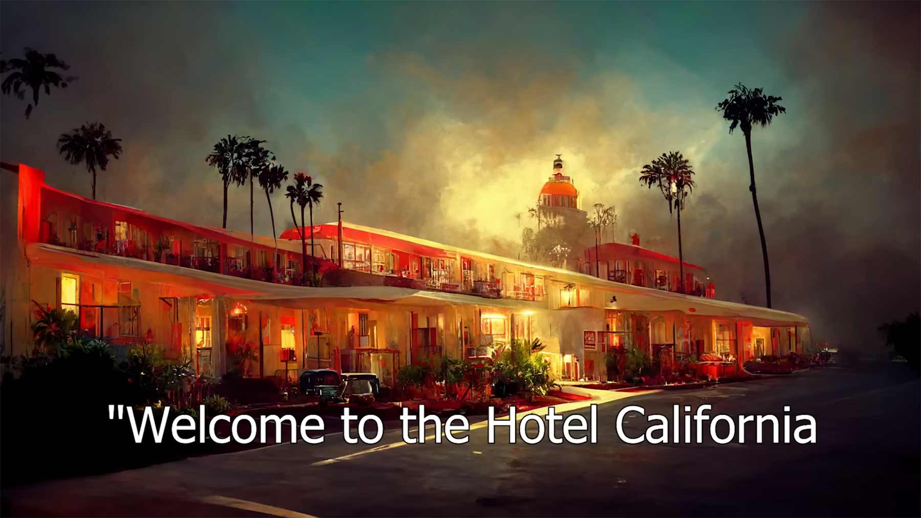 AI-generiertes Musikvideo zu „Hotel California“