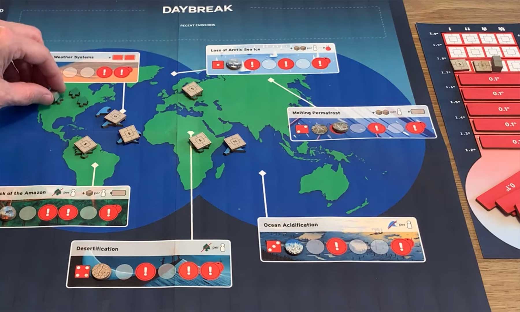 Brettspiel „Daybreak“: Kooperativ den Klimawandel stoppen