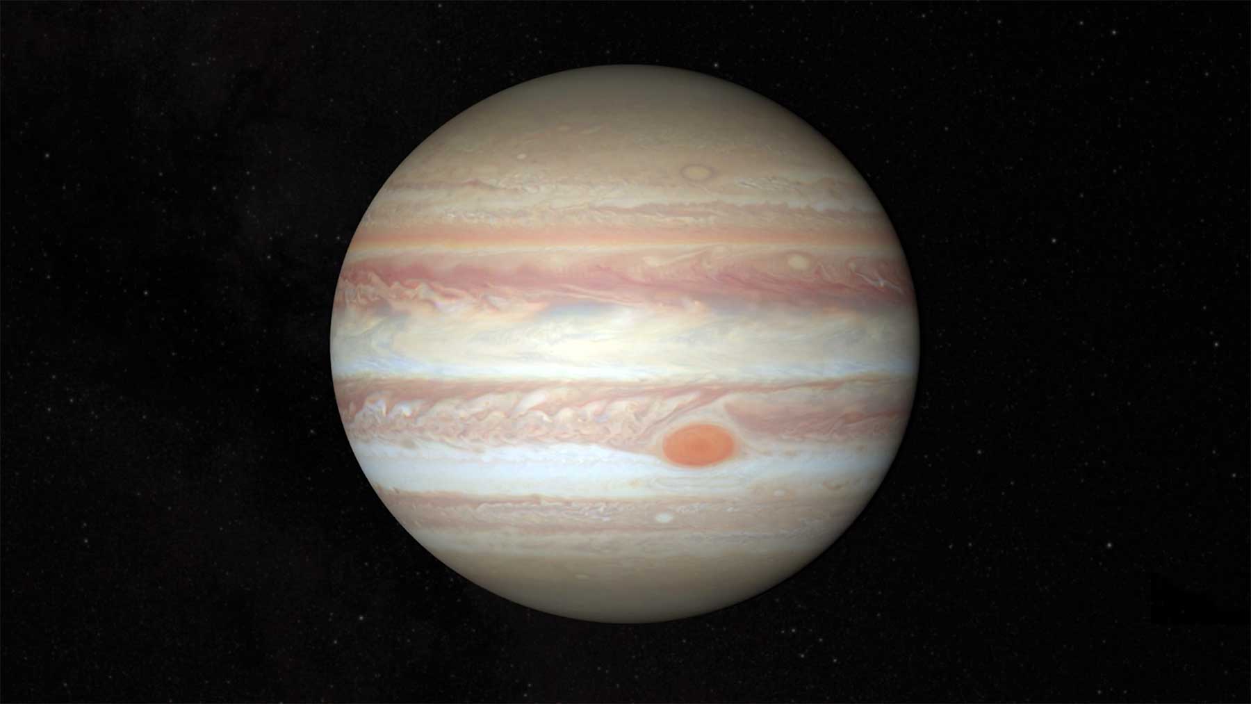 Komplette Jupiter-Rotation in Echtzeit anschauen