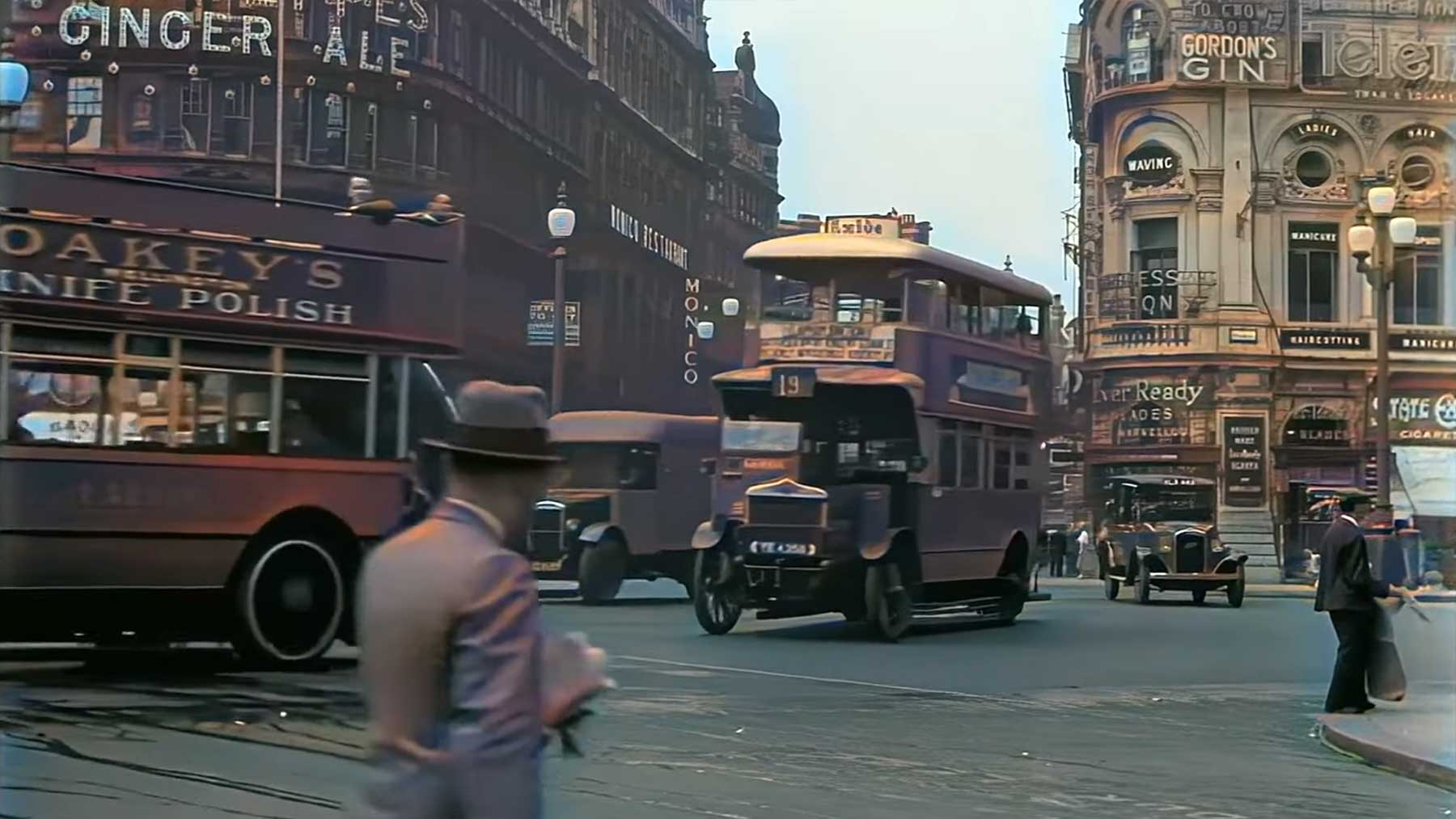 Farbvideo von London im Jahr 1930