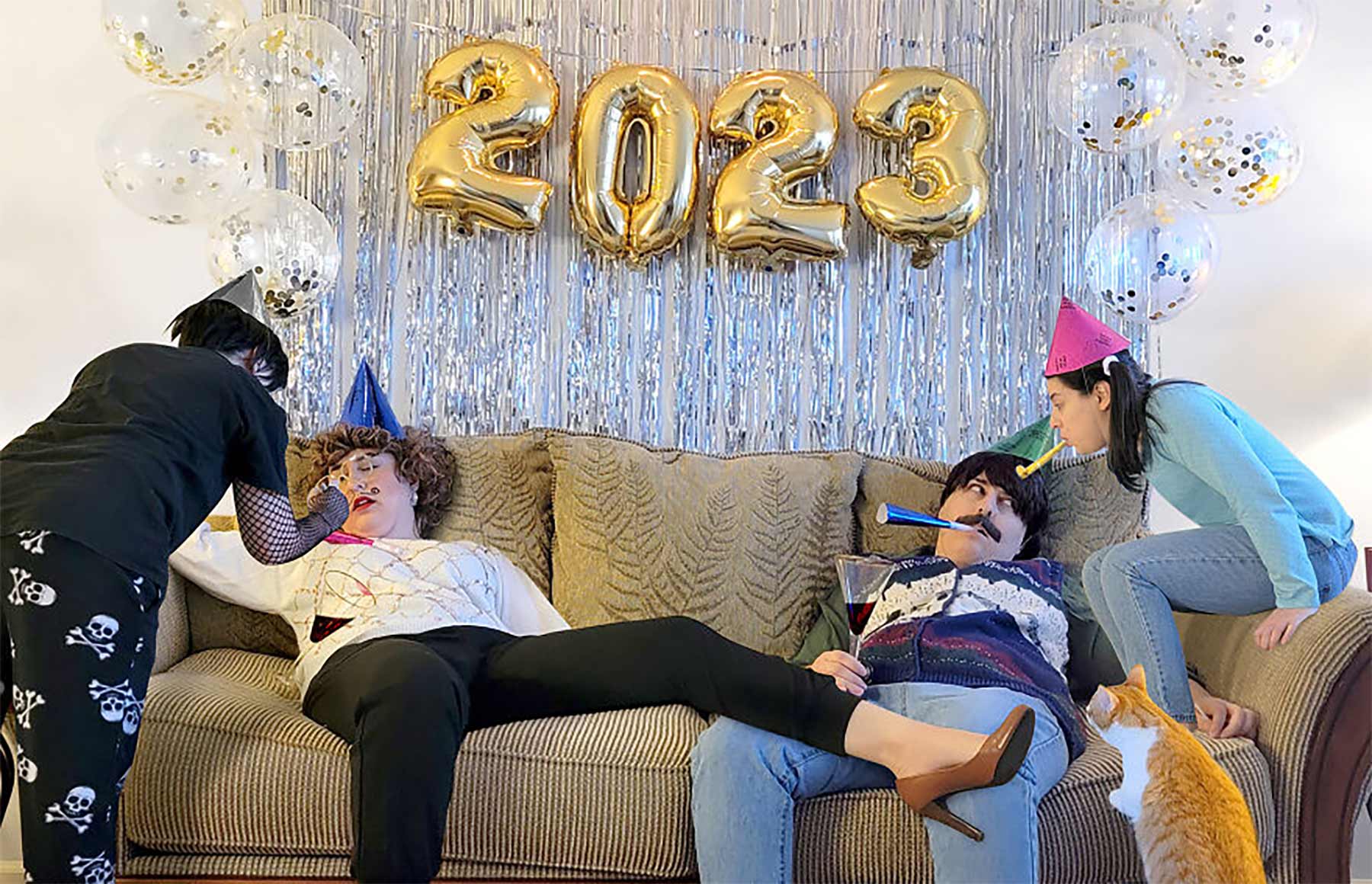 Brynn Shuller als komplette Familie im Photoshop-Kalender 2023