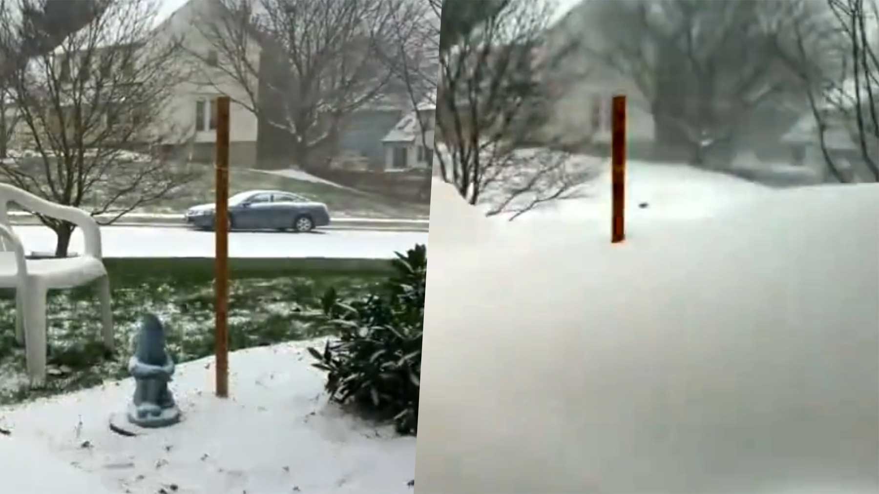 48 Stunden Blizzard-Schneefall in 60 Sekunden blizzard-schneefall-timelapse-video 