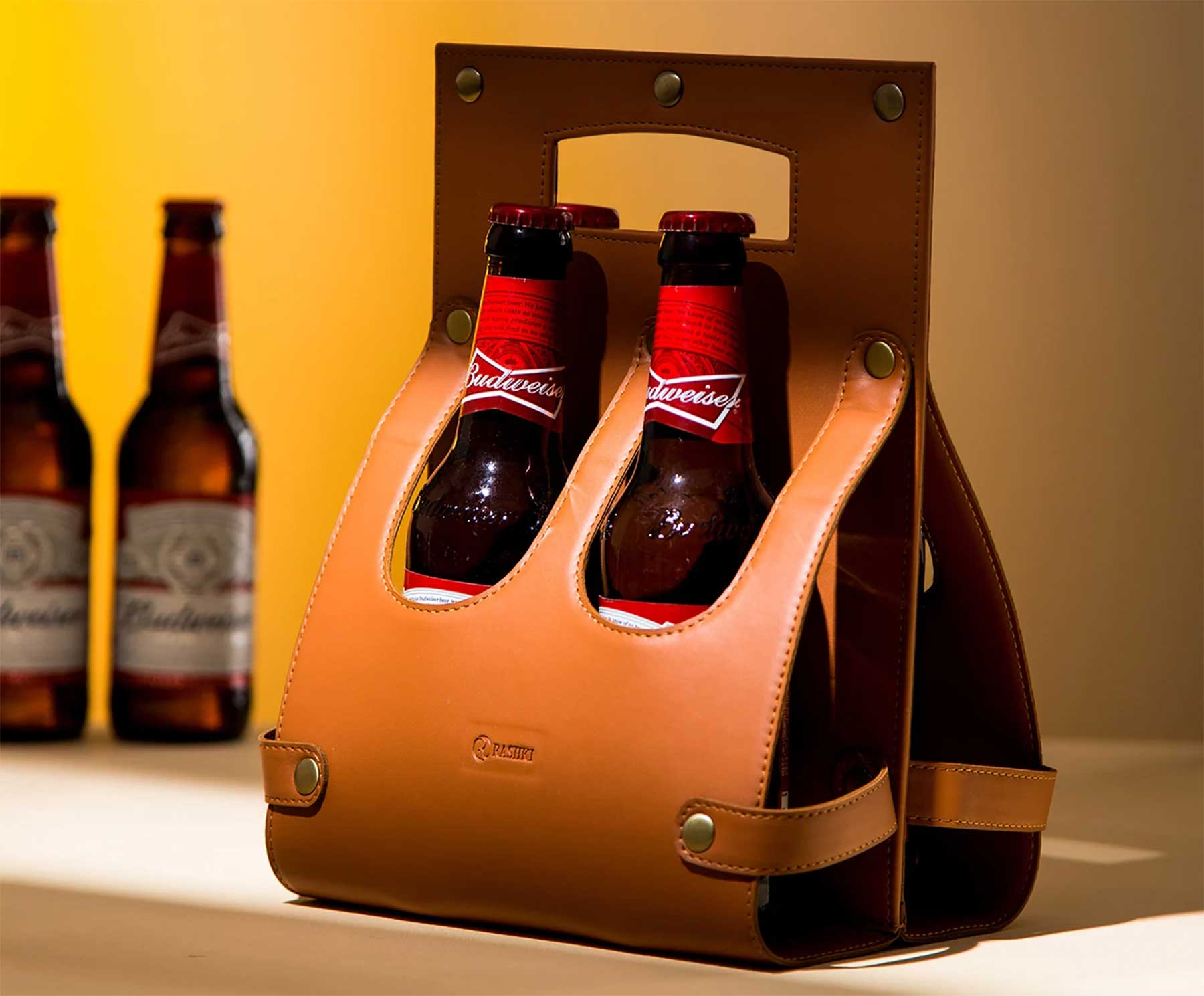 Stylische Ledertasche zum Transport einzelner Bierflaschen ledertasche-bierflaschen-transportieren-01 