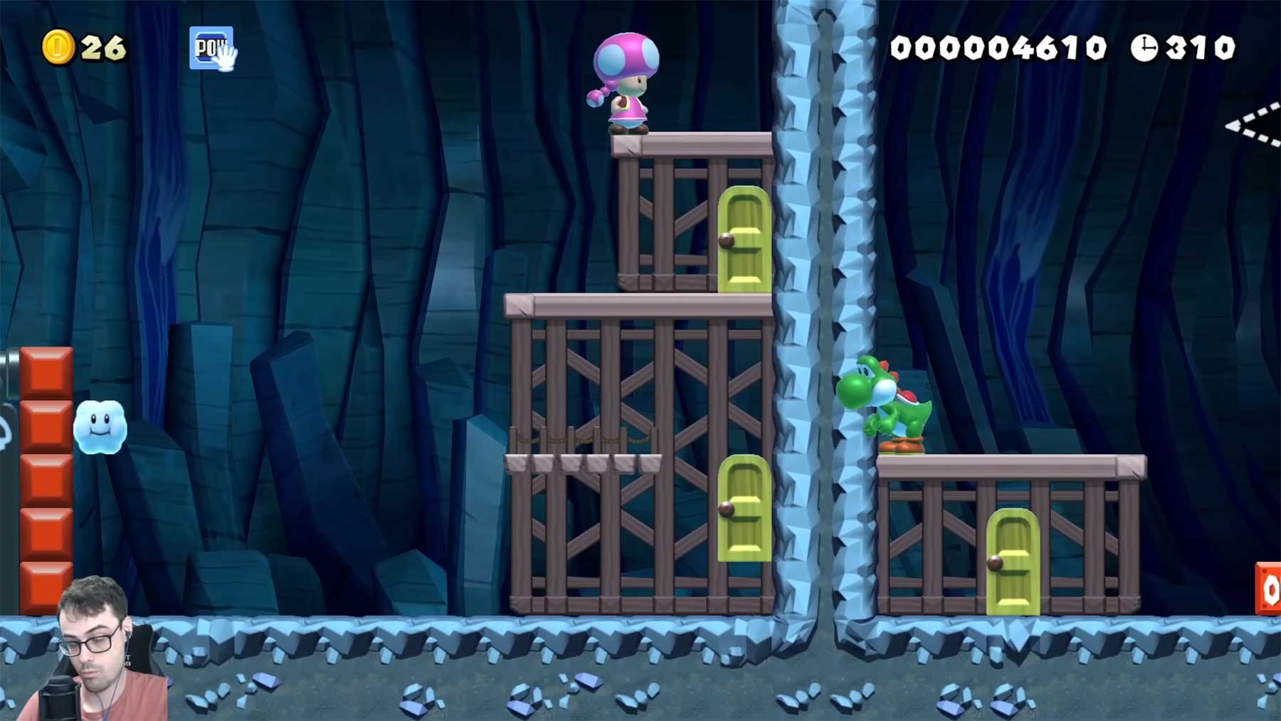 Escape-Room-artiges Rätsel-Level in „New Super Mario Bros. U“