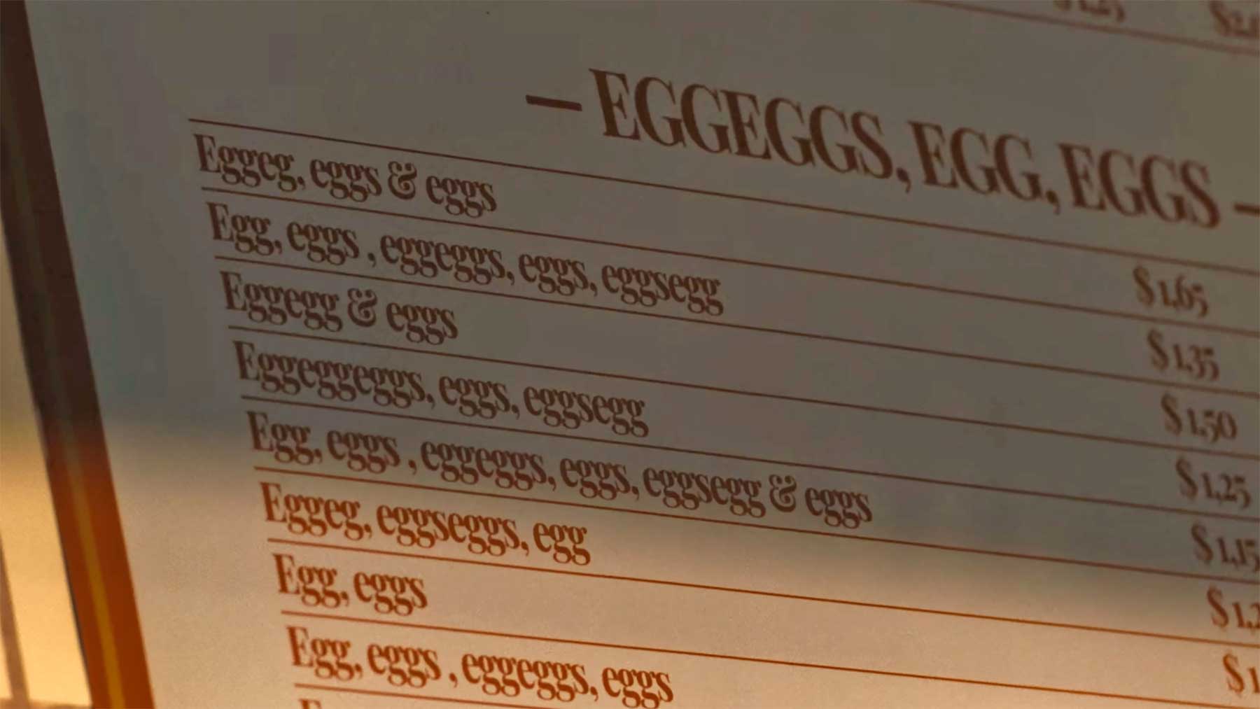 Eier, Eier, Eier eier-eier-eier-eggs-eggs-eggs 