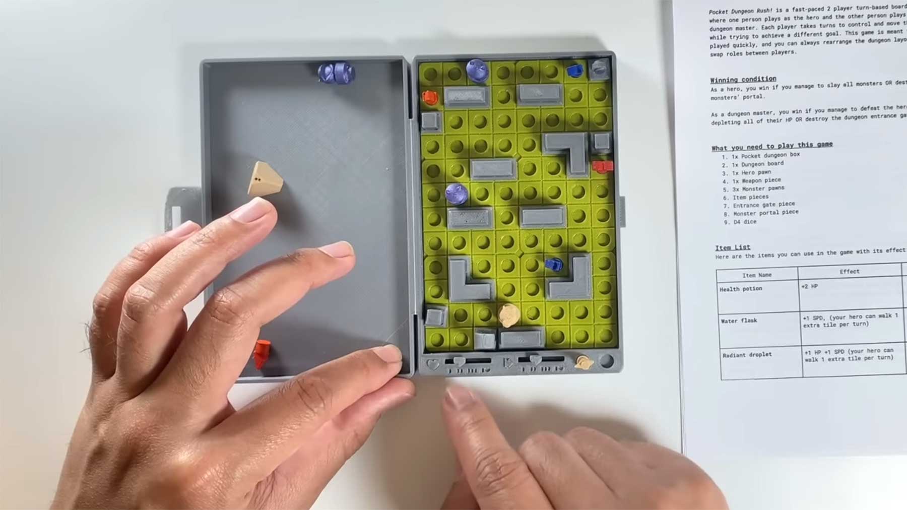 „Pocket Dungeon“ ist ein 3D-gedrucktes Rollenspiel