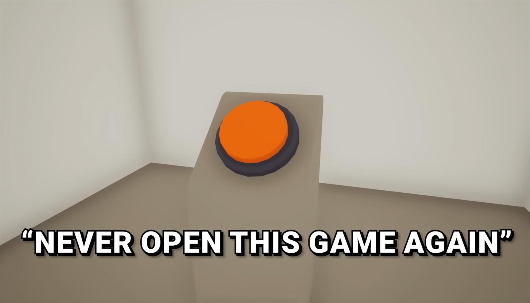 Im Spiel „The Corridor“ soll man den Knopf nicht drücken