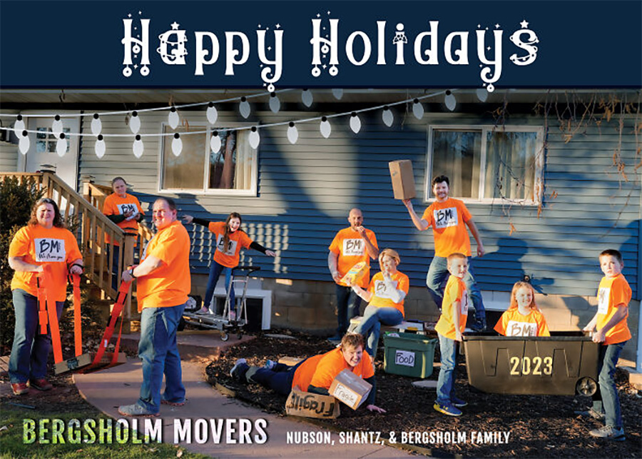 Familie macht jährlich eine lustige Weihnachtskarte Avery-Nubson-familien-weihnachtskarte_2023 