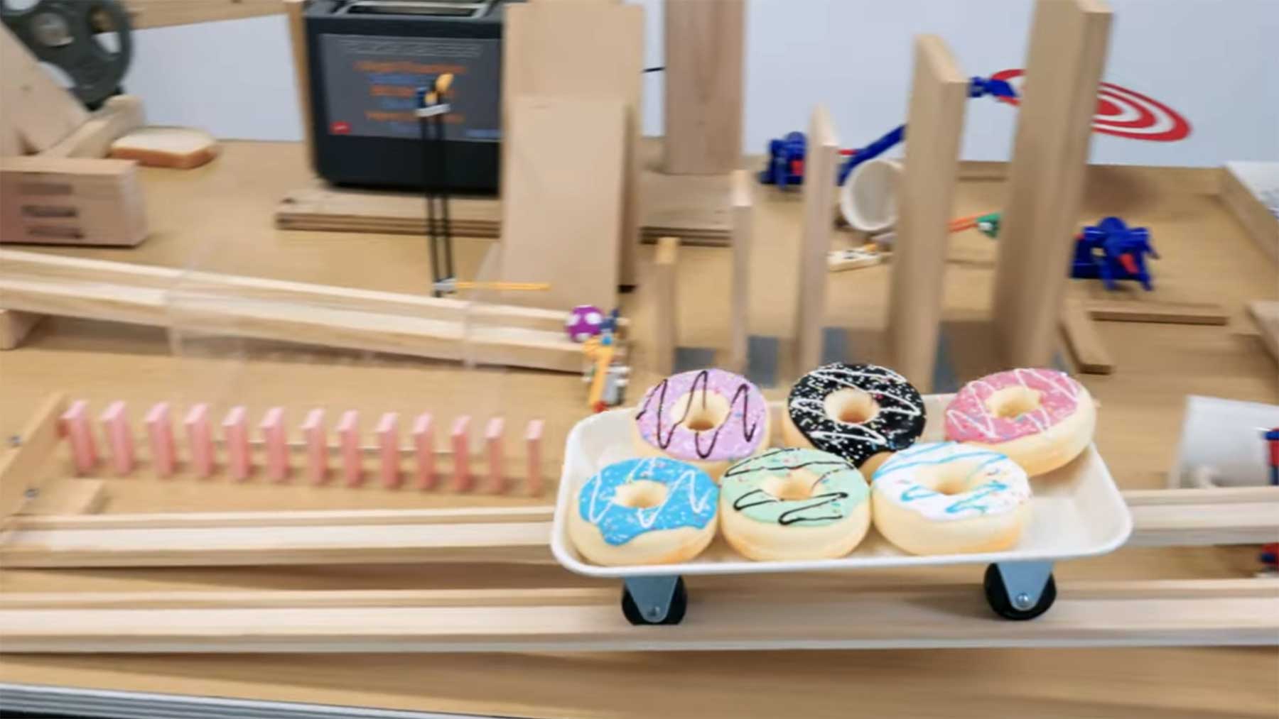 Rube Goldberg Donut Dipping Machine
