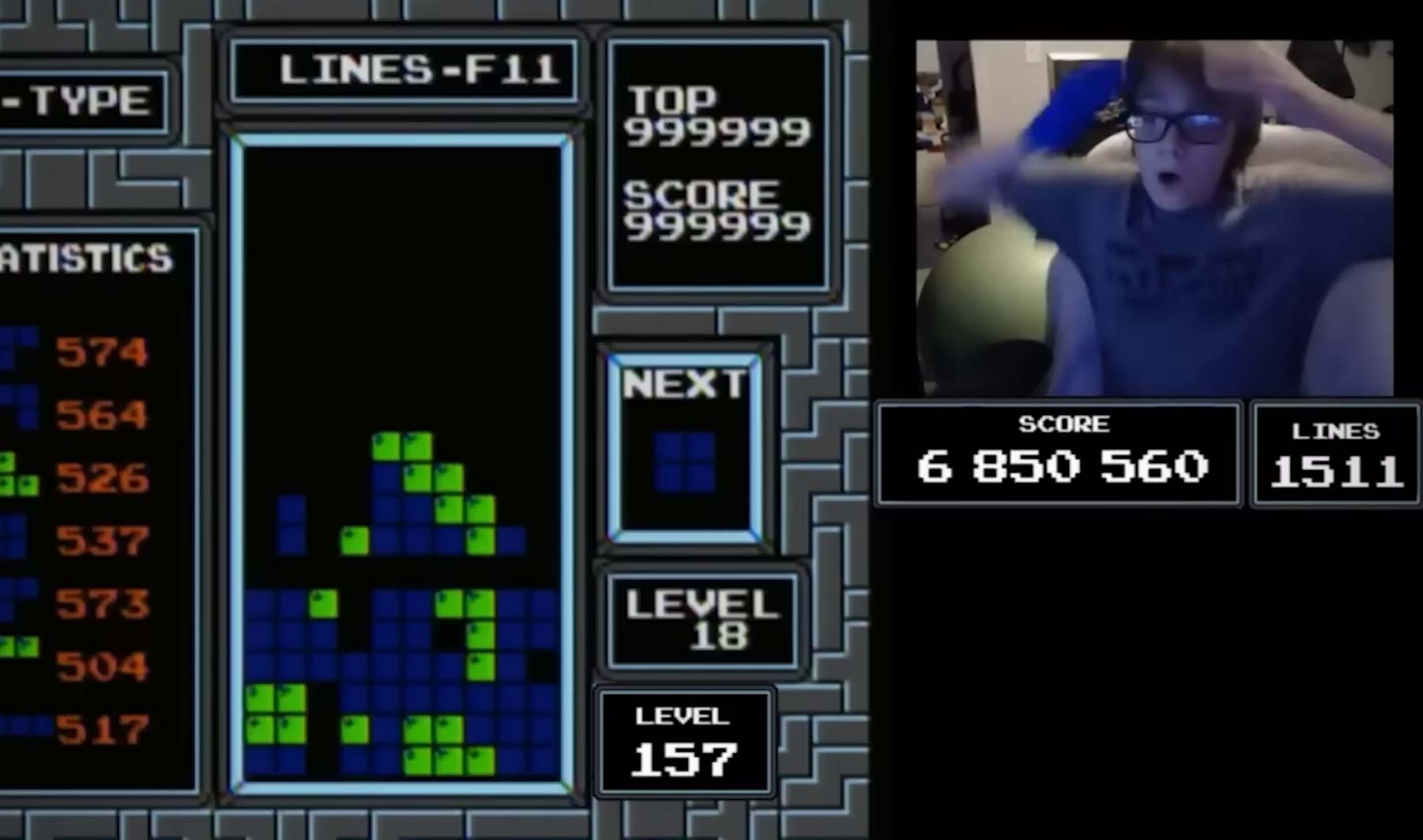 Jemand hat "Tetris" durchgespielt (erster Killscreen) Tetris-rekord-erster-killscreen-Blue-Scuti 