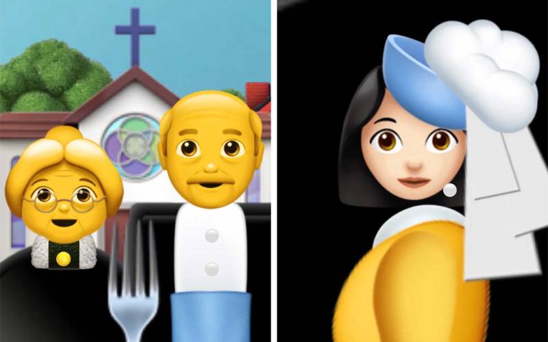 Gemälde-Klassiker aus Emojis nachgebaut