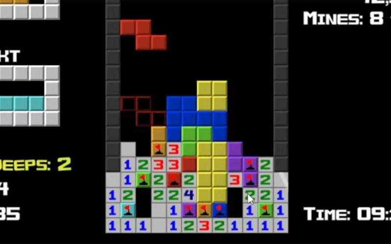 Tetris & Minesweeper in einem Spiel