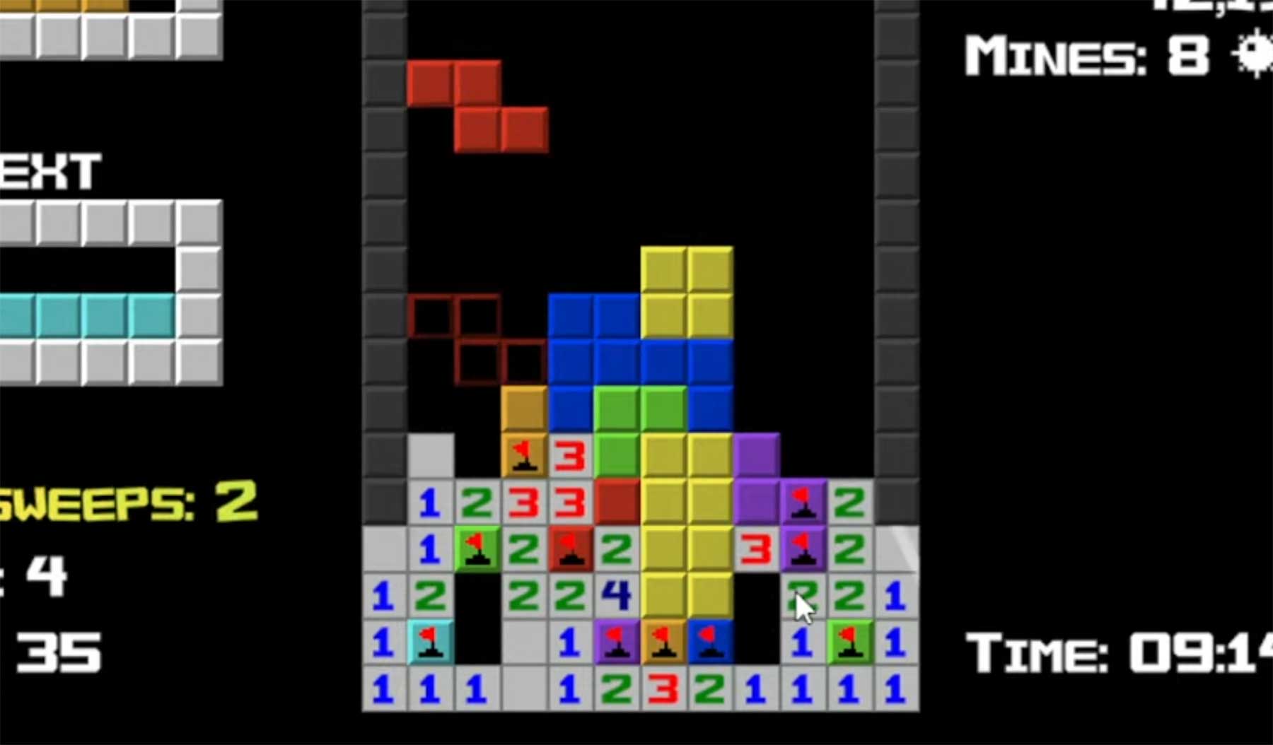 Tetris & Minesweeper in einem Spiel tetrisweeper 