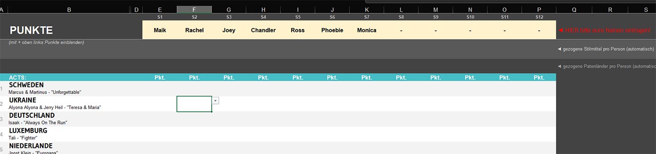 ESC-Trinkspiel 2025 zum Eurovision Song Contest in Basel ESC-Excel-Tabelle_How-to_01 